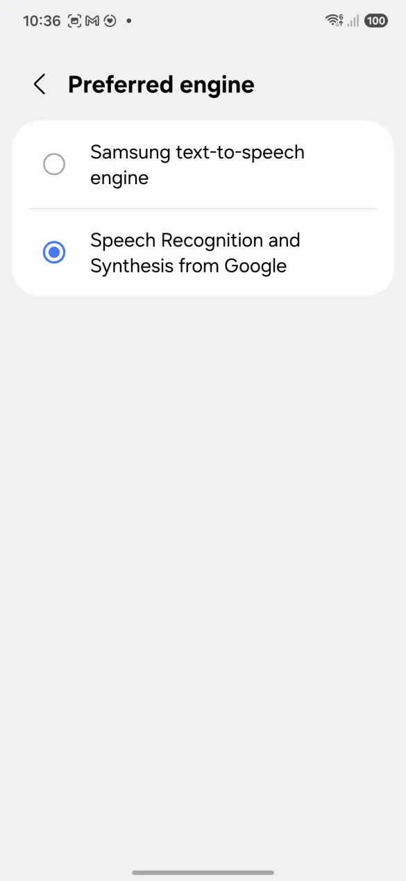 Choosing Speech Recognition and Synthesis from Google